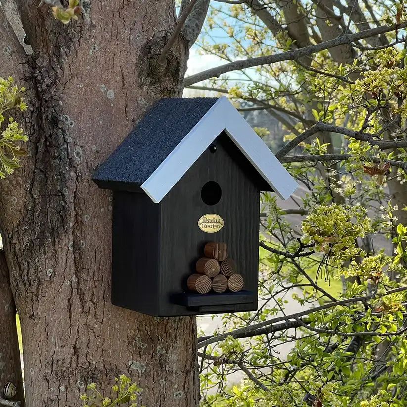 Brændestabel - fuglehus og redekasse til mejser - Dansk produceret - PureTime