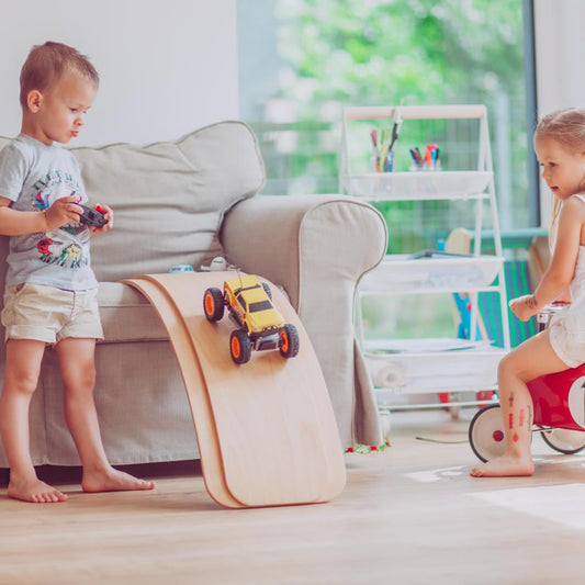 Gakker balancebræt til børn - Med fingerbeskyttelse - Hvid - PureTime