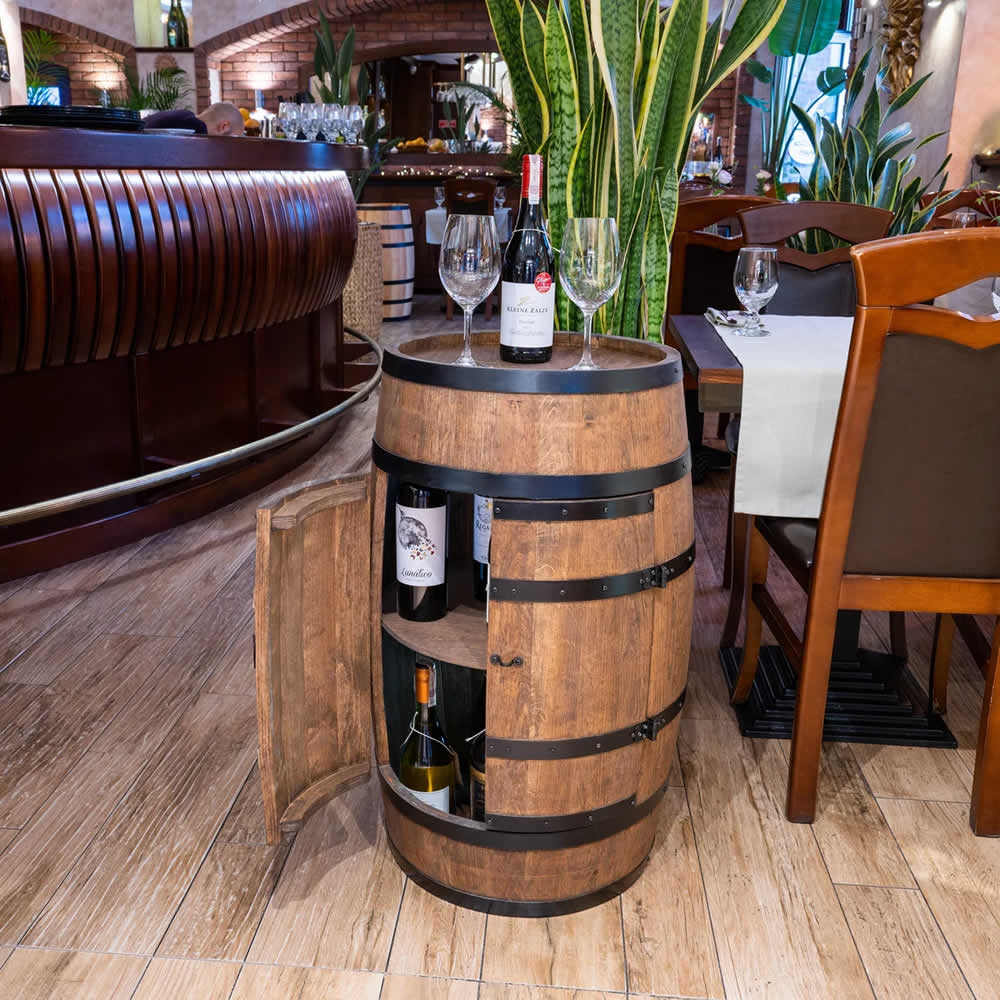 Vintønde med låger - Minibar - Mørk