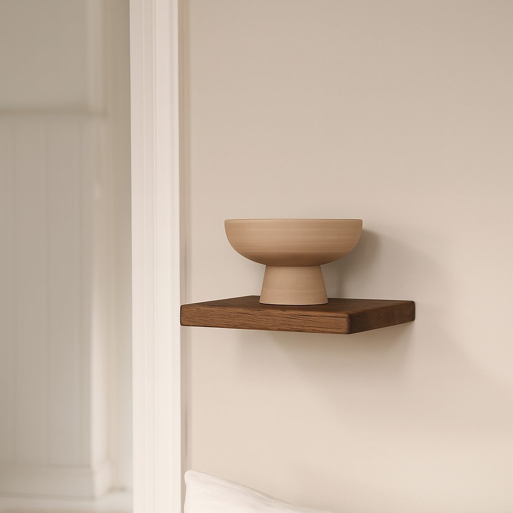 Dalmose - wooden floating shelf - Dark wood - square - 3 sizes