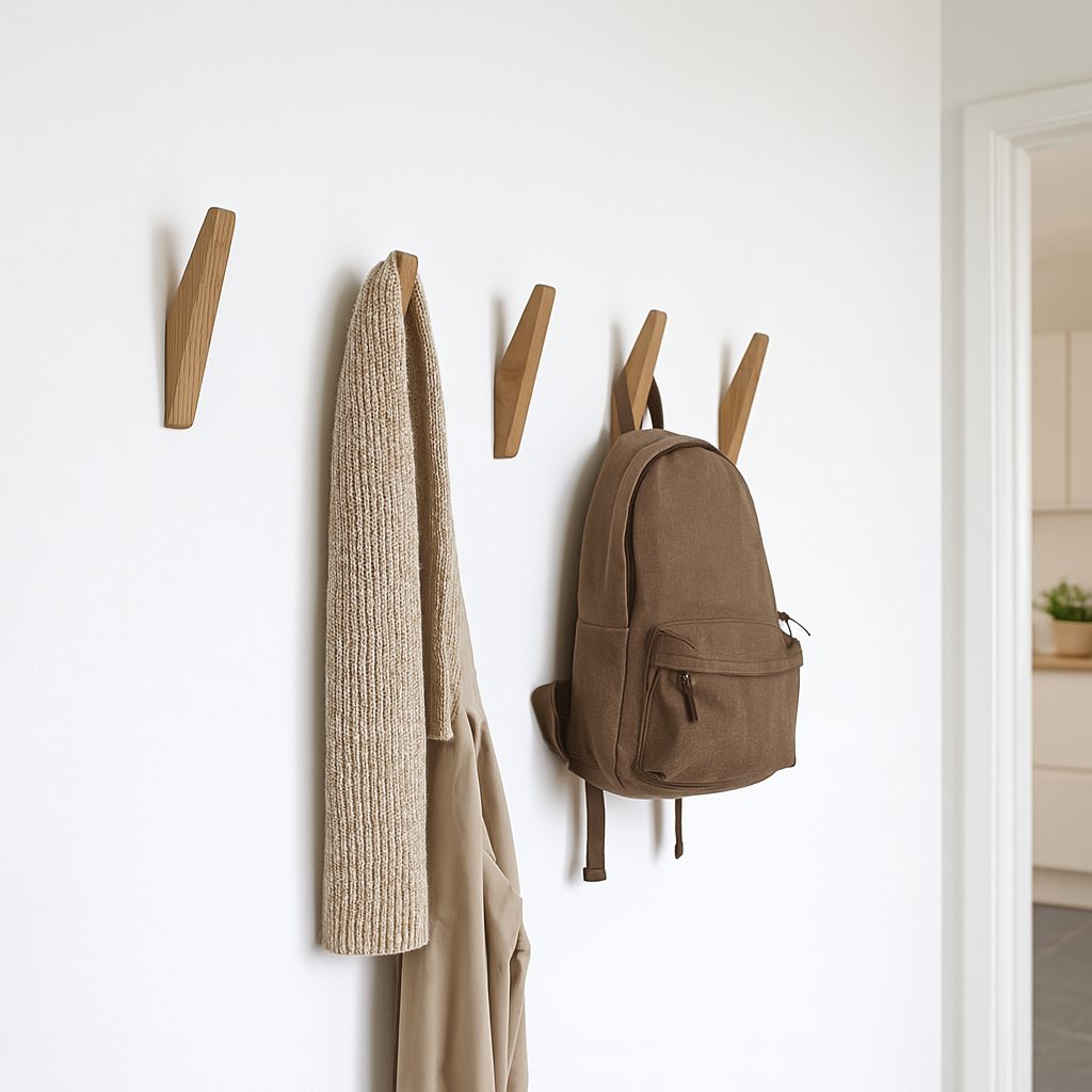 Gatis - wooden hook • Natural solid oak wood