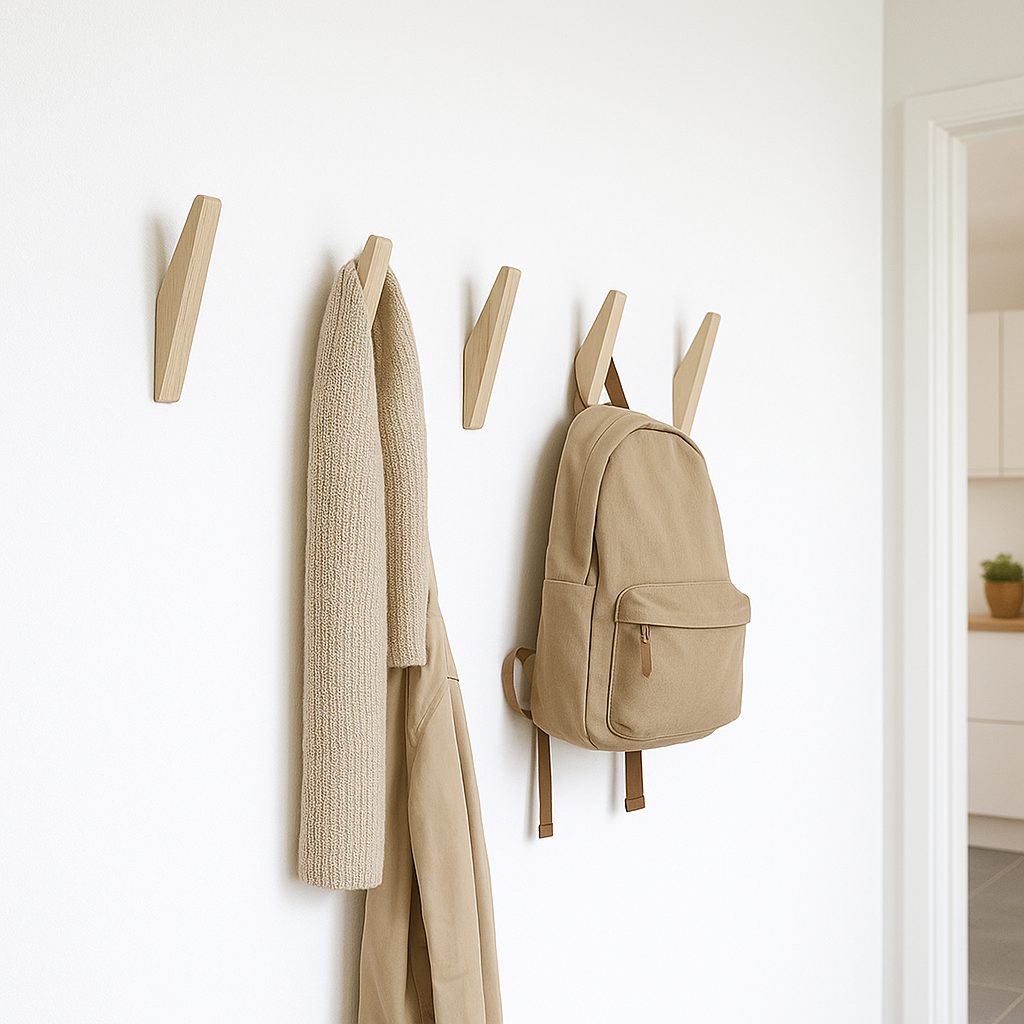 Gatis - wooden hook • Quantity discount • Untreated solid oak wood