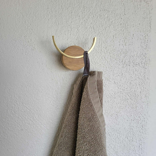 Deer - hook in wood & brass • Quantity discount