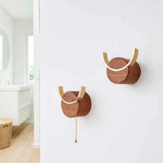 Deer - hook in dark wood & brass • Quantity discount