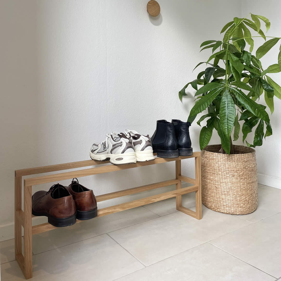 Ranum - wooden shoe rack - shoe shelf - shoe rack