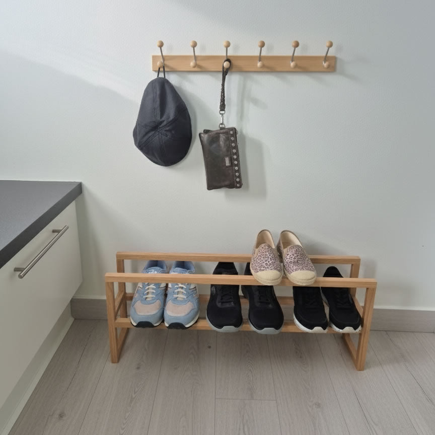Ranum - wooden shoe rack - shoe shelf - shoe rack