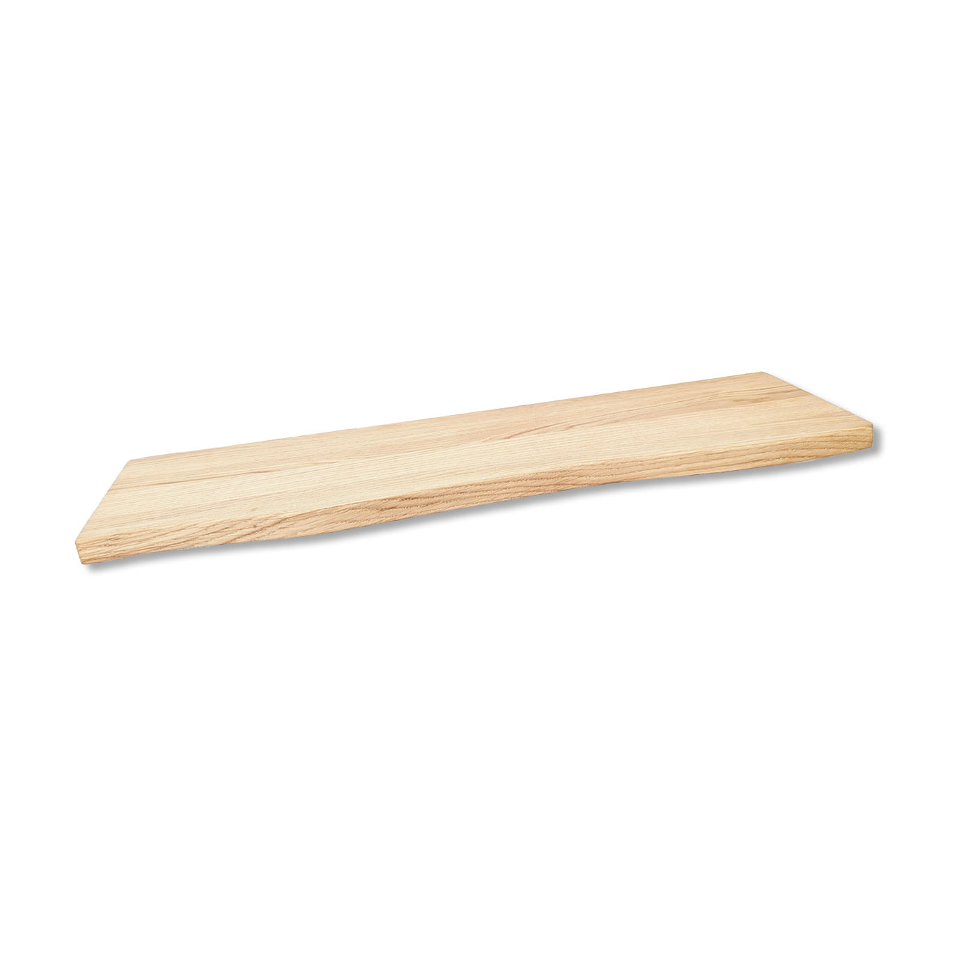 Kirkeby - wooden floating shelf • Straight/curved edge • Untreated