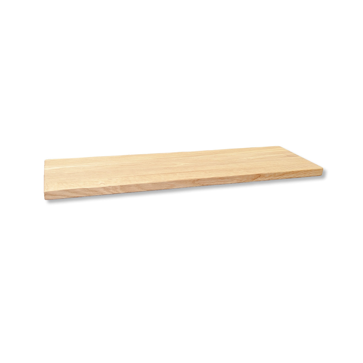 Kirkeby - wooden floating shelf • Straight/curved edge • Untreated