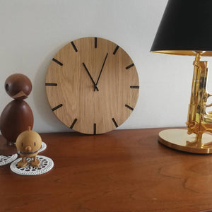 Large wall clocks in solid oak wood