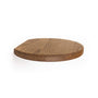 Egebjerg - round floating wooden shelf - brown