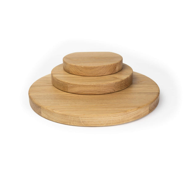 Egebjerg - round floating wooden shelf