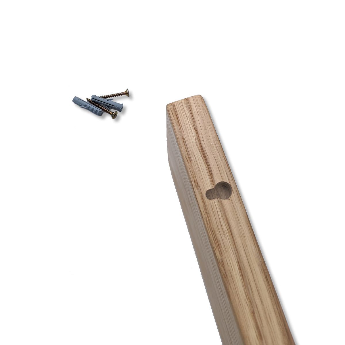 DEMO - Kirkeby - svævehylde i træ med lige kant • Lys • 40 cm - PureTime