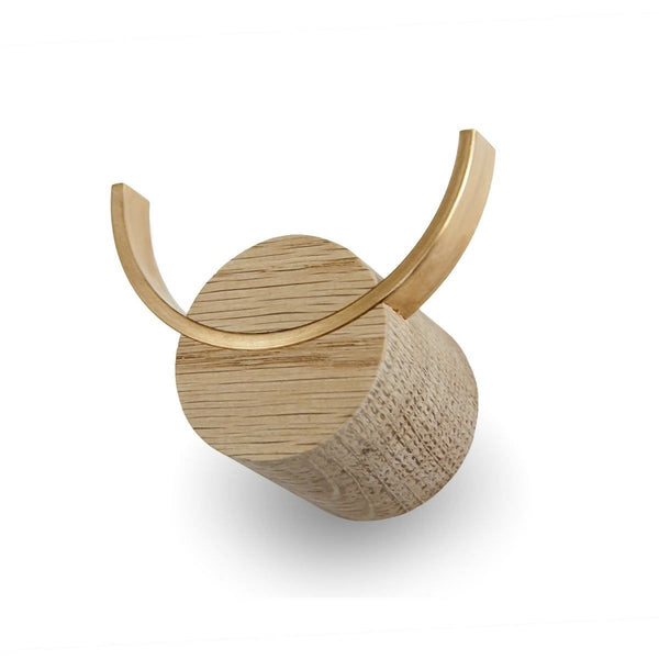 Hjort - knage i træ & messing ⢠Mængderabat