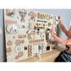 Activity board for children - stylish colors - 4 sizes