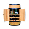 Wine barrel with wine shelf and doors - Minibar - Wine bar - light wood - with/without light