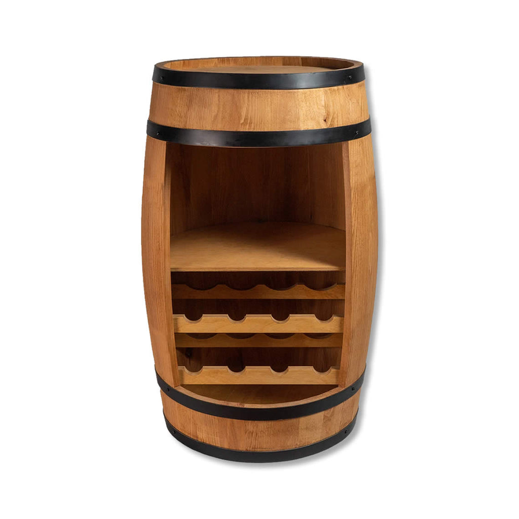 Vintønde med vinhylde - Minibar - Lys