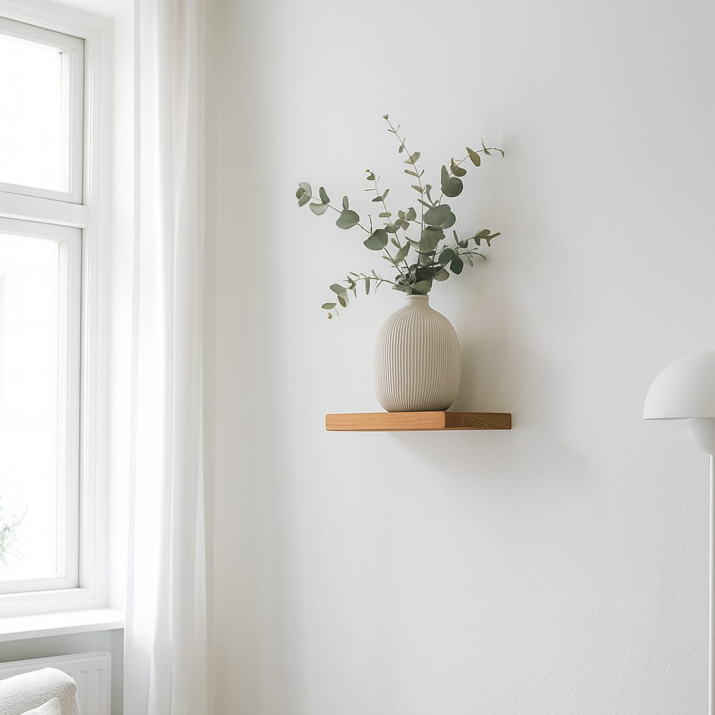 Dalmose - wooden floating shelf - Light wood - square - 3 sizes