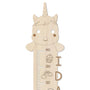 Wooden growth chart with name • Unicorn • Made in Denmark