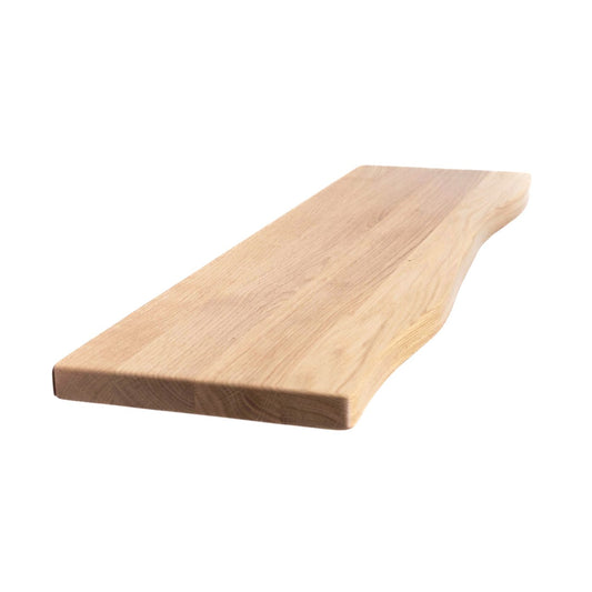 Kirkeby - wooden floating shelf • Straight/curved edge • Untreated