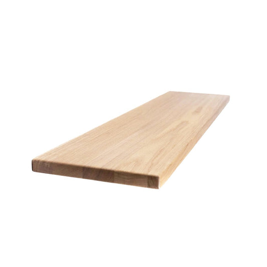 Kirkeby - wooden floating shelf • Straight/curved edge • Untreated
