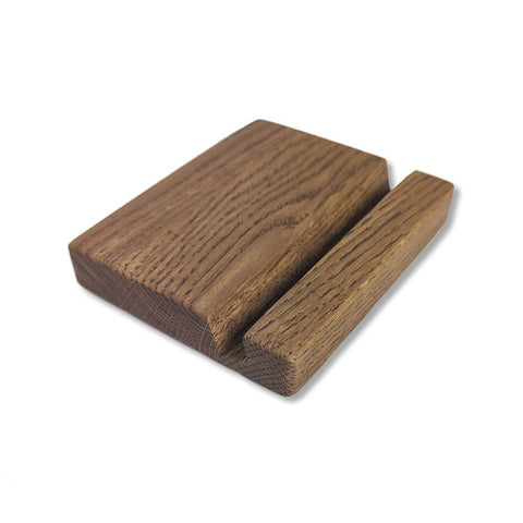 Ollerup - ipadholder / mobilholder i træ - Mørkt egetræ - PureTime