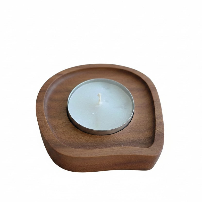 Pea - fyrfadslysestage i massivt træ