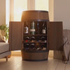 Wine barrel with doors - Minibar - Wine bar - dark wood - with/without light