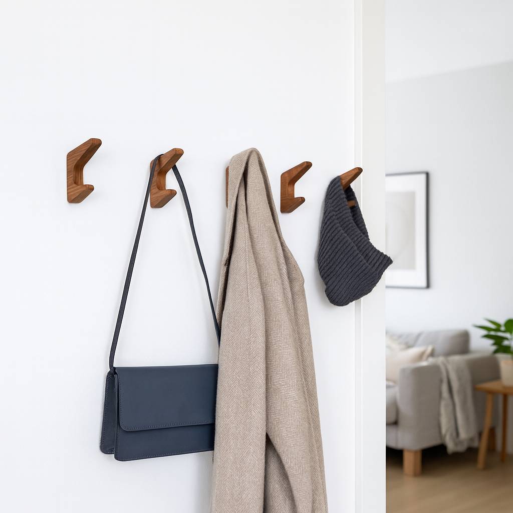 Raitis - wooden hook • Dark solid oak wood