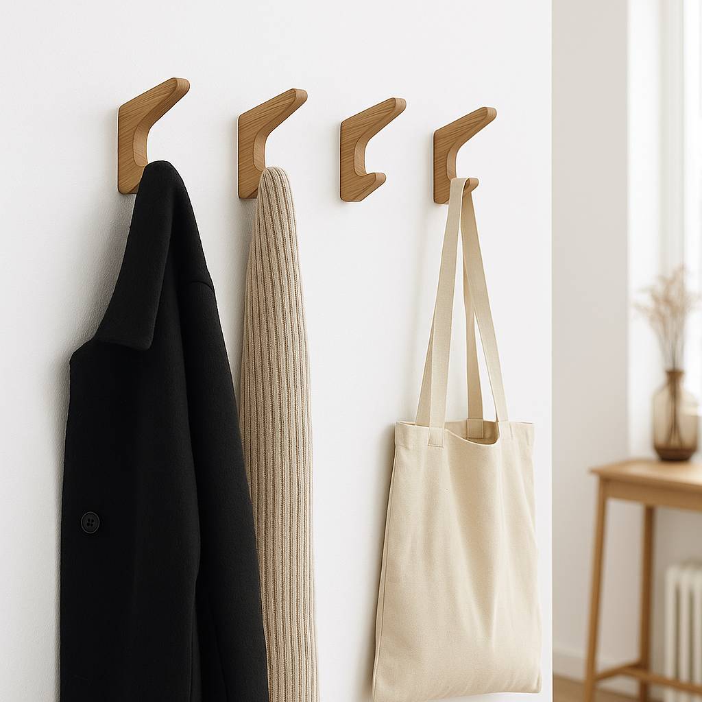 Raitis - wooden hook • Natural solid oak wood