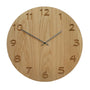 Mathis - wooden wall clock • Light oak wood with numbers